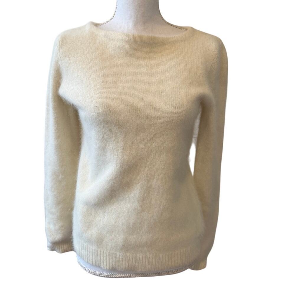 Ralph Lauren LRL Y2K Fuzzy Angora Sweater Cream M